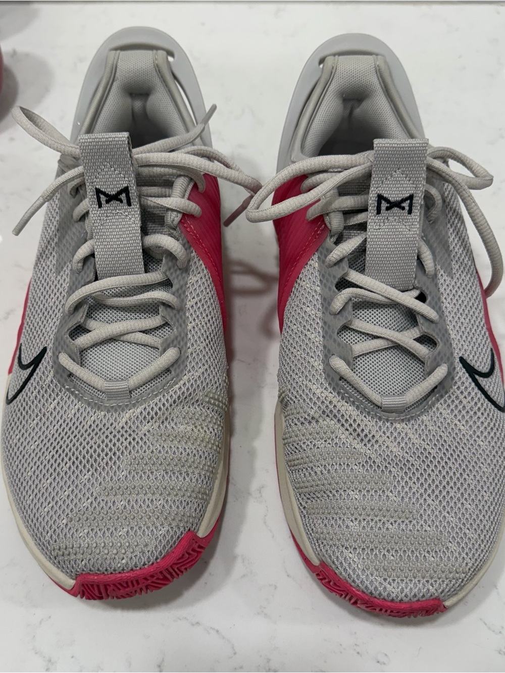 Nike Metcons Gray and Pink